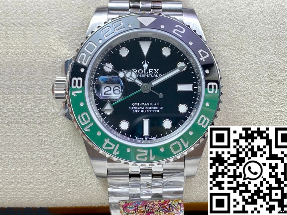 M126720vtnr-0002 GMT Rolex Dial Clean Factory Black II Master 1127